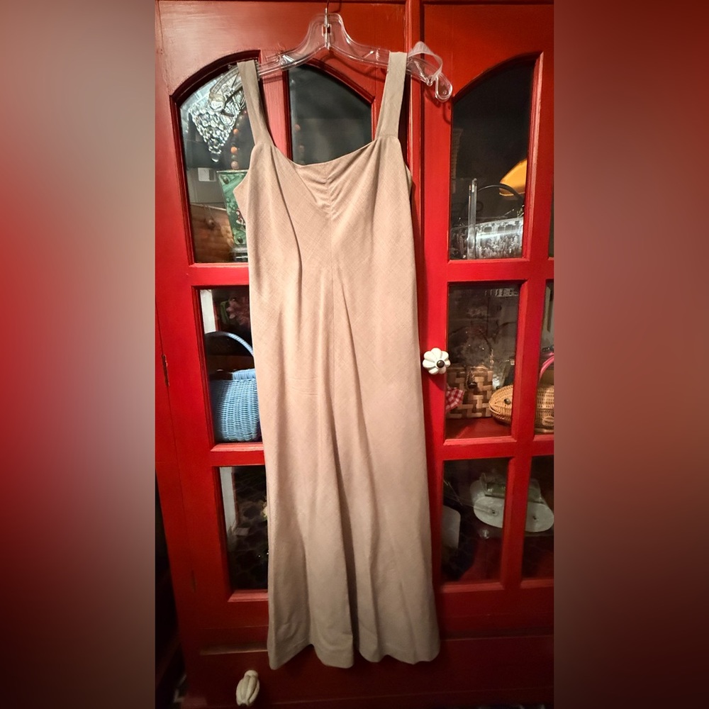 Armani Exchange Beige Sleeveless Maxi Dress